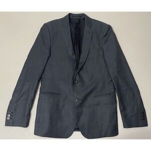 VERSACE Collection Mens 48 Navy‎ Herringbone Blazer Jacket Wool Luxury